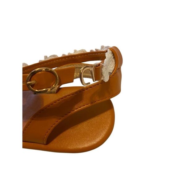 Floral Flat Sandals Ankle Strap Sz 9 Beach Bohemian Summer Boho Vacation Coast - Picture 7 of 11